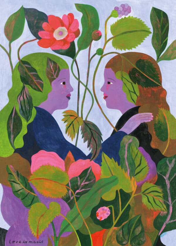 “Love is Magic” Poster – Illustration by Elenia Beretta (50×70 cm)